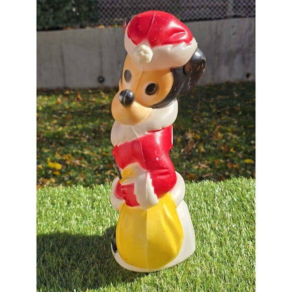 Vintage Empire Santa Mickey Mouse 15" Blow Mold Walt Disney W/ New Cord Led Bulb - Picture 9 of 11